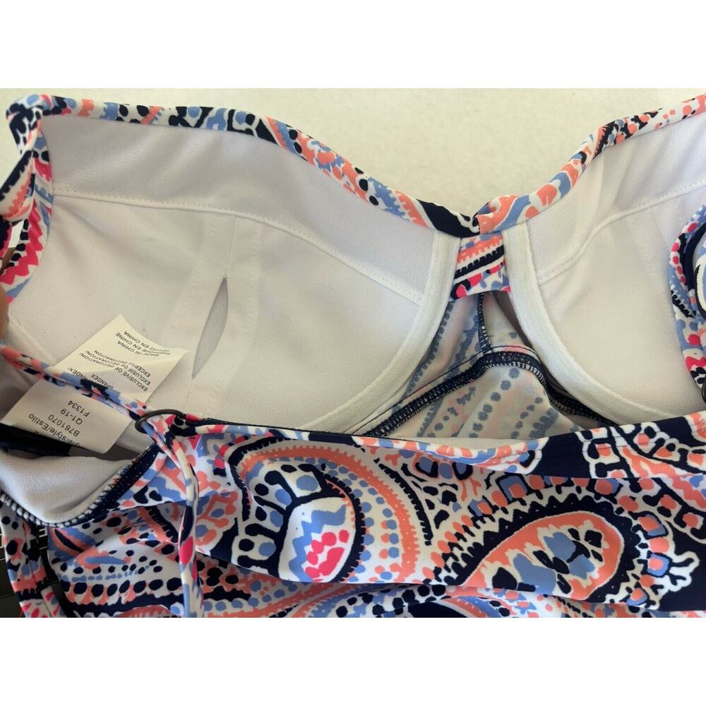 Island Escape Tankini Top Halter Neck Paisley Swim Top Womens‎ Size 8 New - Picture 5 of 7